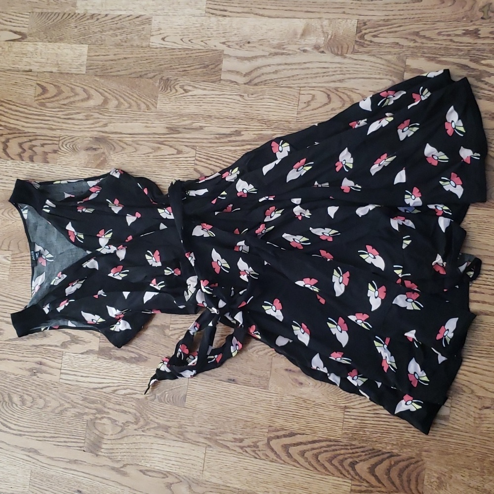 (M) Jacob Floral Print Belted Dress Vacation Beach Colorful Outdoor Coastal